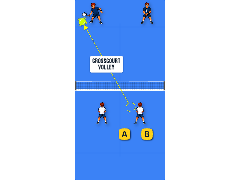 Net coverage: crosscourt